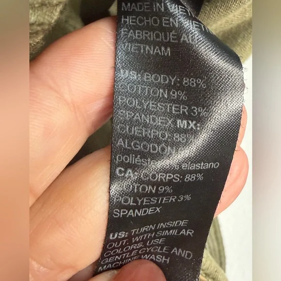 White House Black Market Olive Military Jacket Gold Buttons Utility Size 6 - Picture 10 of 15